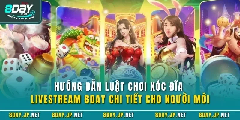 Hướng dẫn luật chơi xóc đĩa livestream 8DAY chi tiết cho người mới